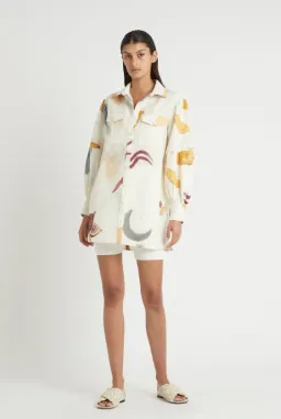 Sir the Label Martine Shirt Dress Print Size 2 / AU 10 for rent on The Volte - image 1