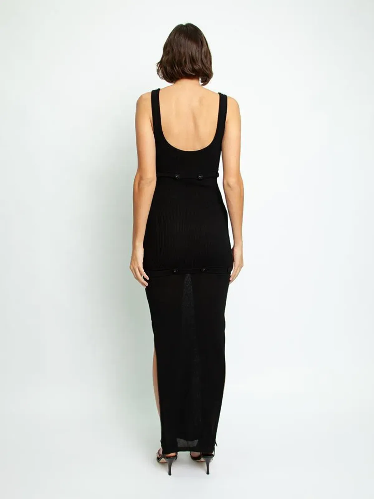 christopher esber deconstructed tank dress in black - Image 3