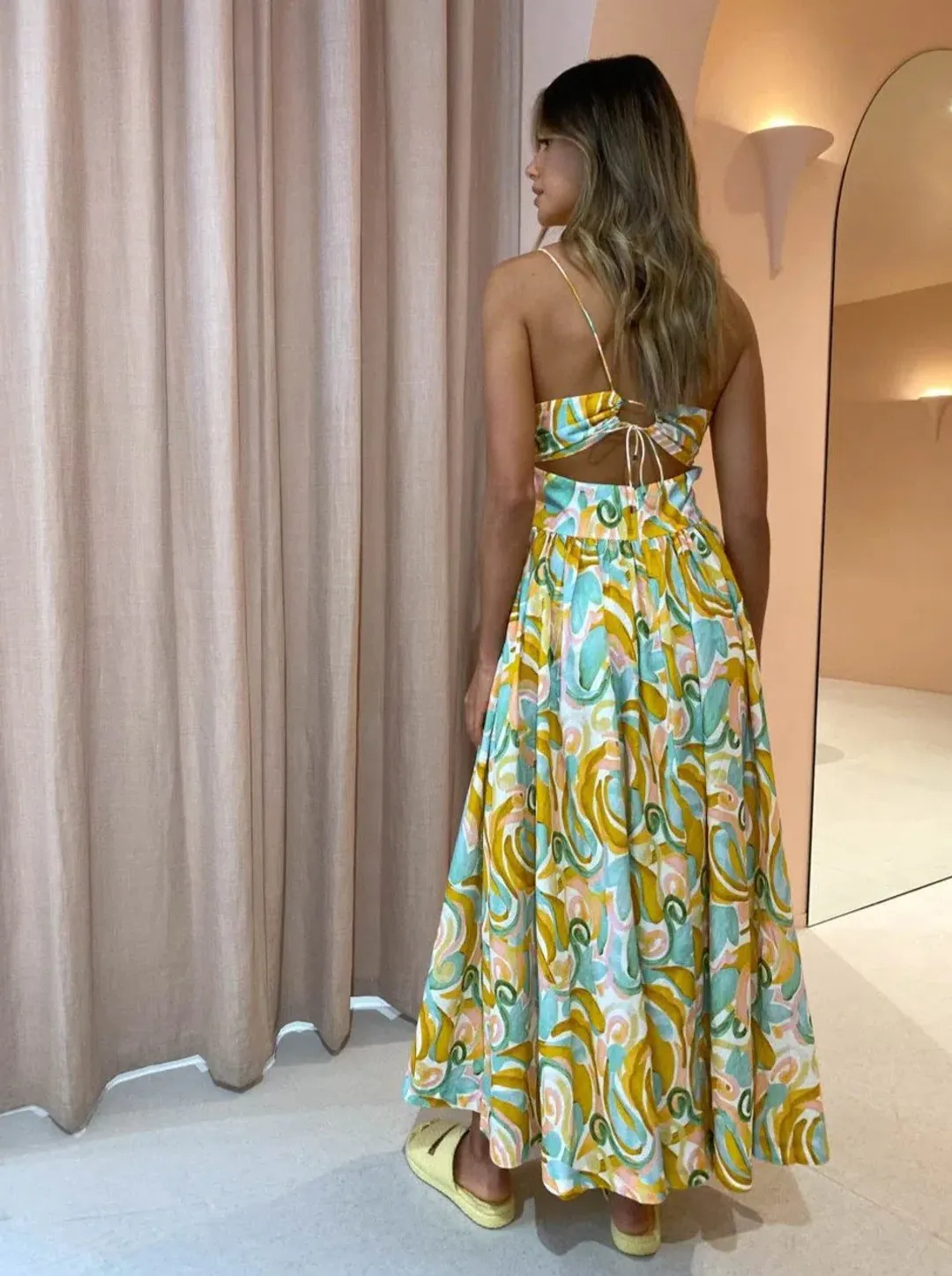 Steele Allegro Jasmine Midi Dress Print Size Small for rent on The Volte - main image