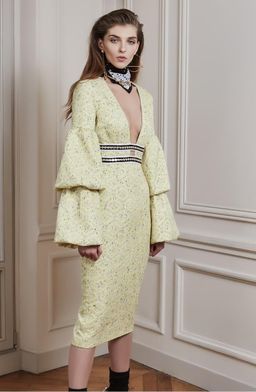 Asilio The Other Woman Midi Dress Yellow Size 10 for rent on The Volte - image 5