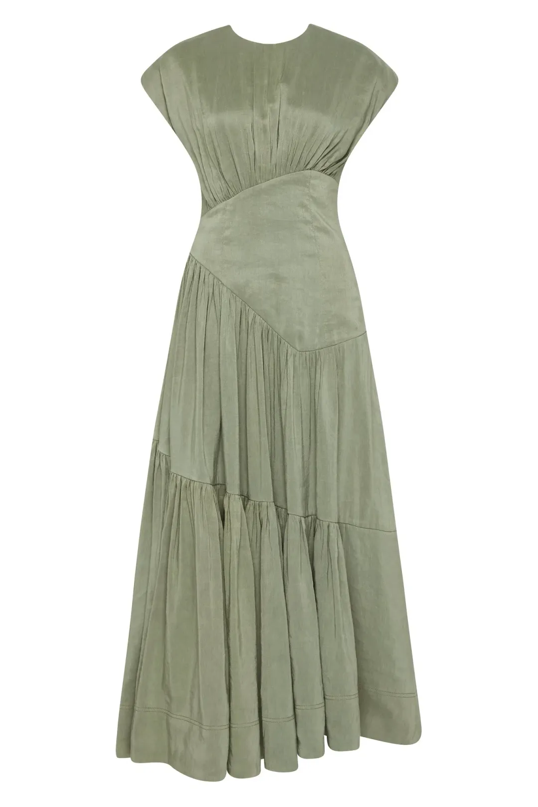 Aje Reflection Dress in Oakmoss for rent on The Volte - main image