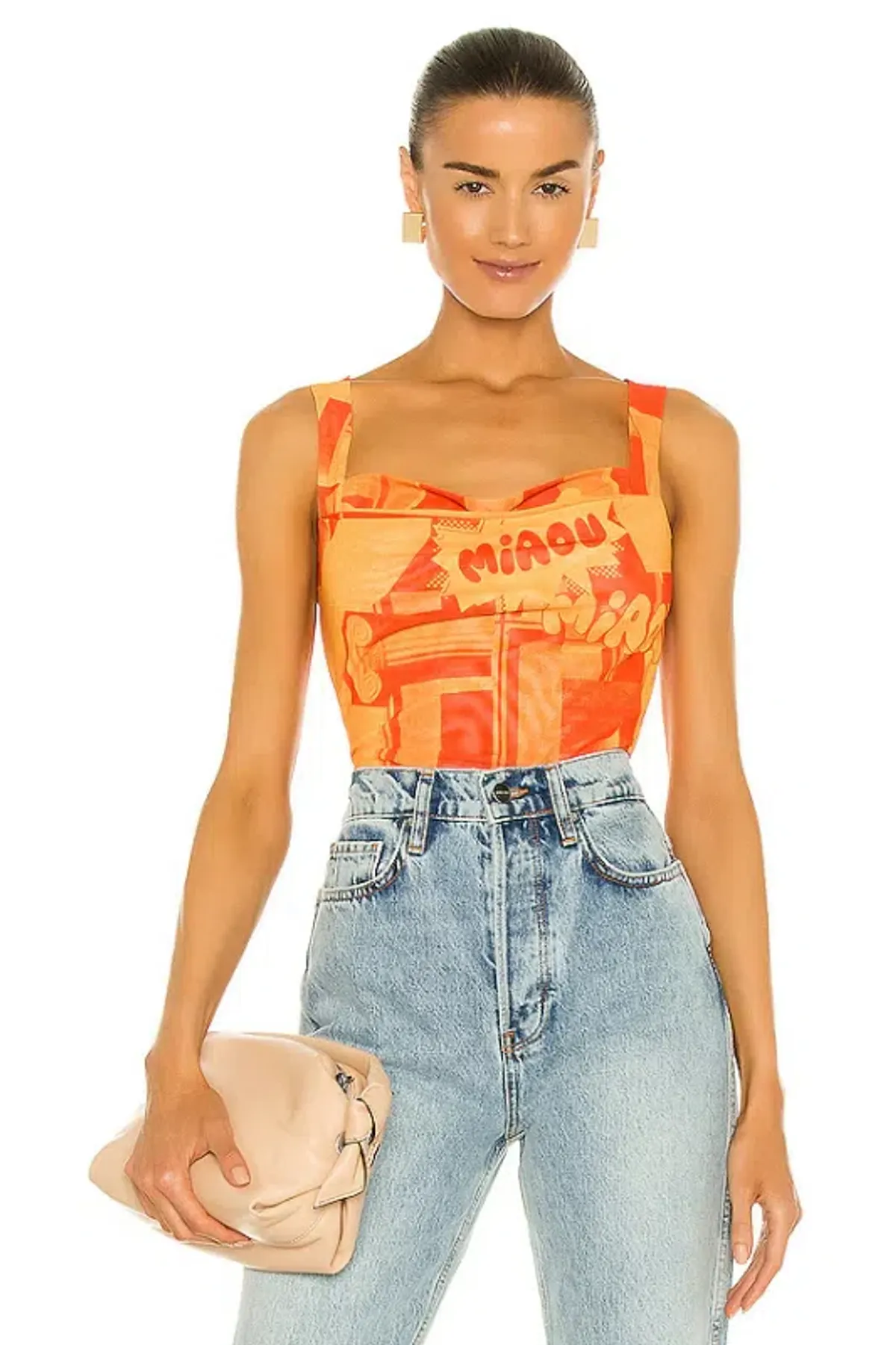 Miaou Imogene Corset Stone Orange Size AU 10 - Image 2