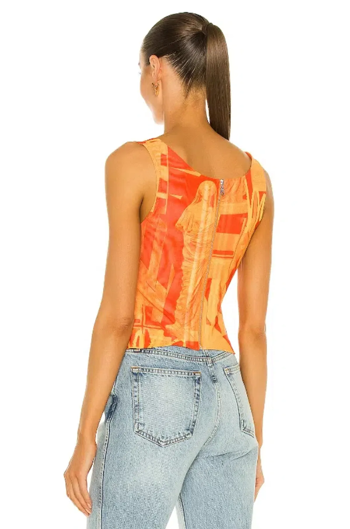 Miaou Imogene Corset Stone Orange Size AU 10 - Image 3