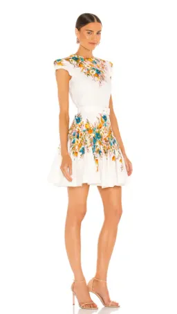 Zimmermann Estelle Tie Mini Dress Print Size 8 for rent on The Volte - image 1