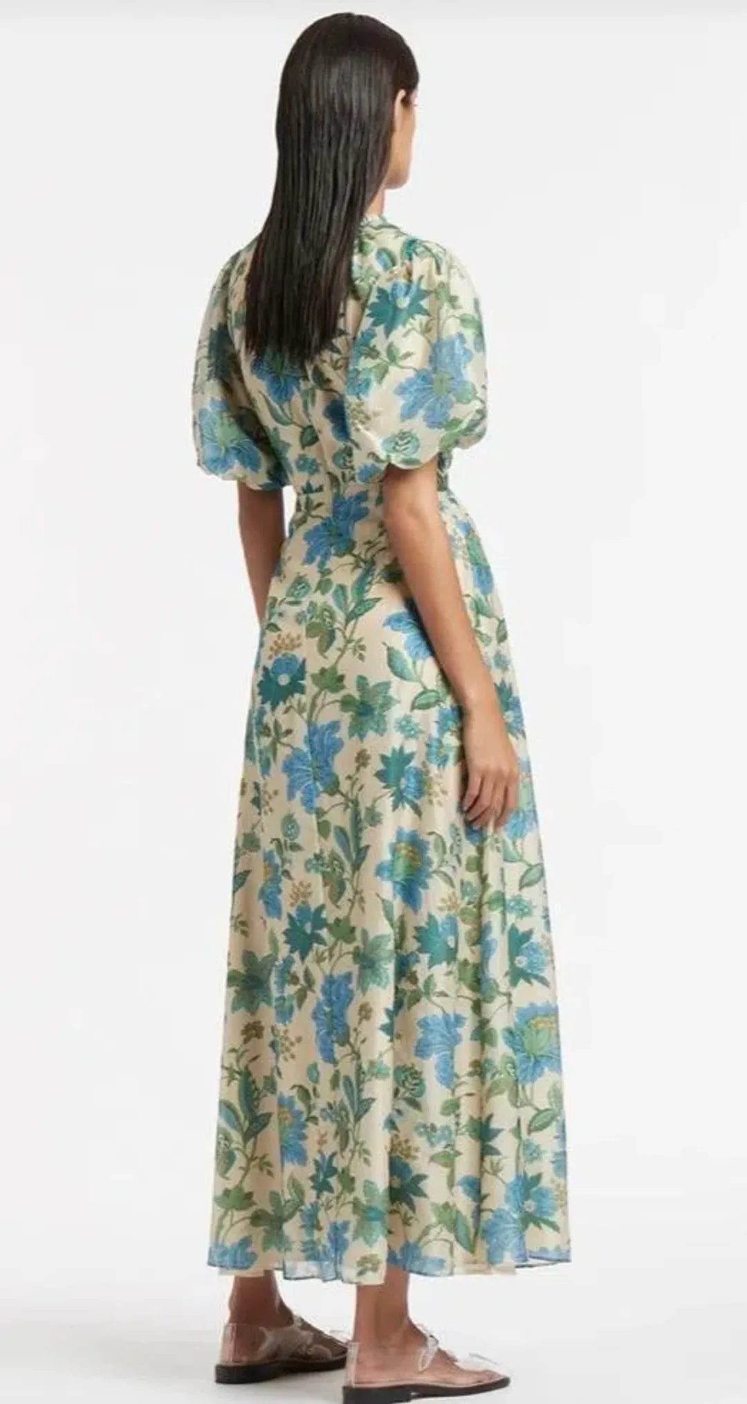 Sir The Label Celia Puff Sleeve Midi Dress Size 8 for rent on The Volte - main image