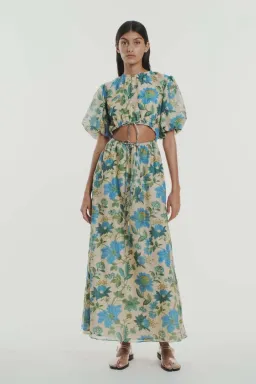 Sir The Label Celia Puff Sleeve Midi Dress Size 8 for rent on The Volte - image 1