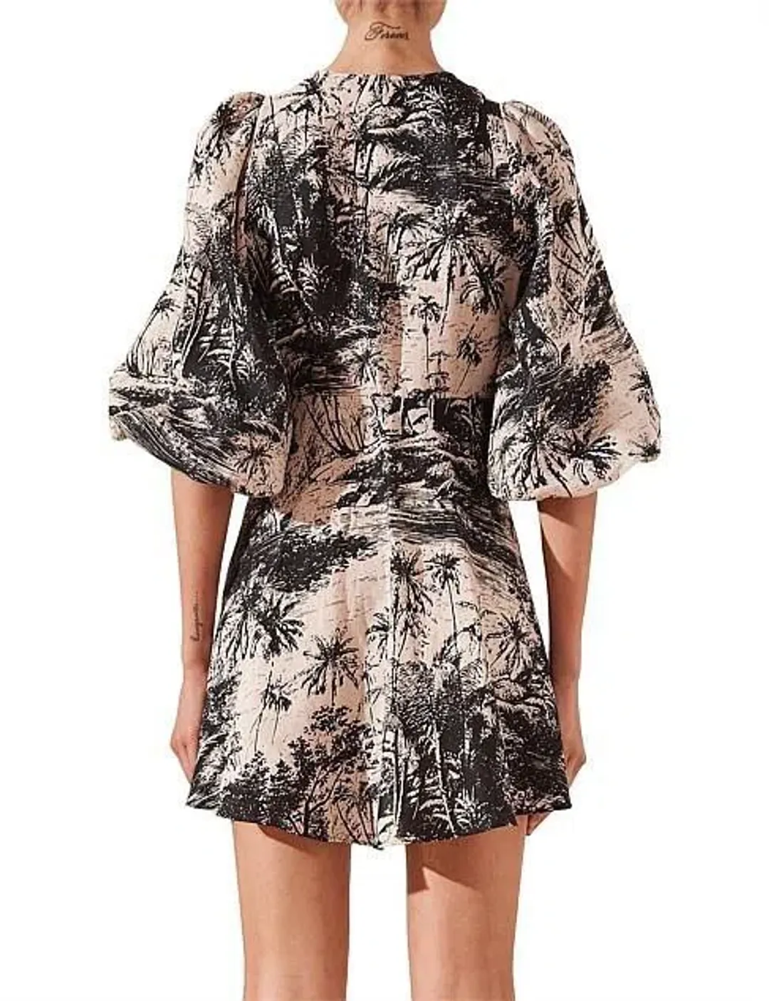 Shona Joy Mini Linen Cocktail Dress Size 8 for rent on The Volte - main image