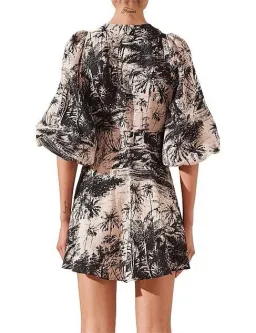 Shona Joy Mini Linen Cocktail Dress Size 8 for rent on The Volte - image 2