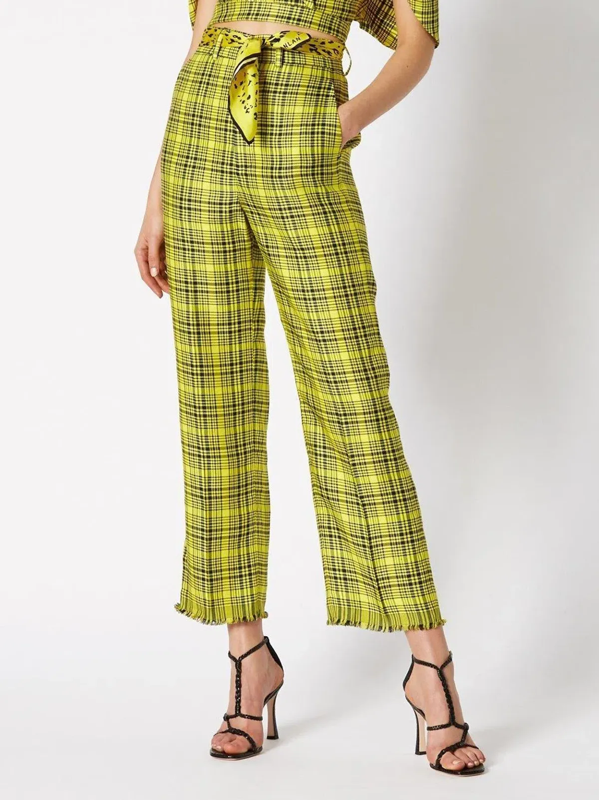 Scanlan Theodore Pants Yellow Check Size AU 8 - Image 2