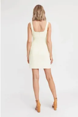 Kookai Oyster Mini Dress Lemon Size 12 for rent on The Volte - image 3