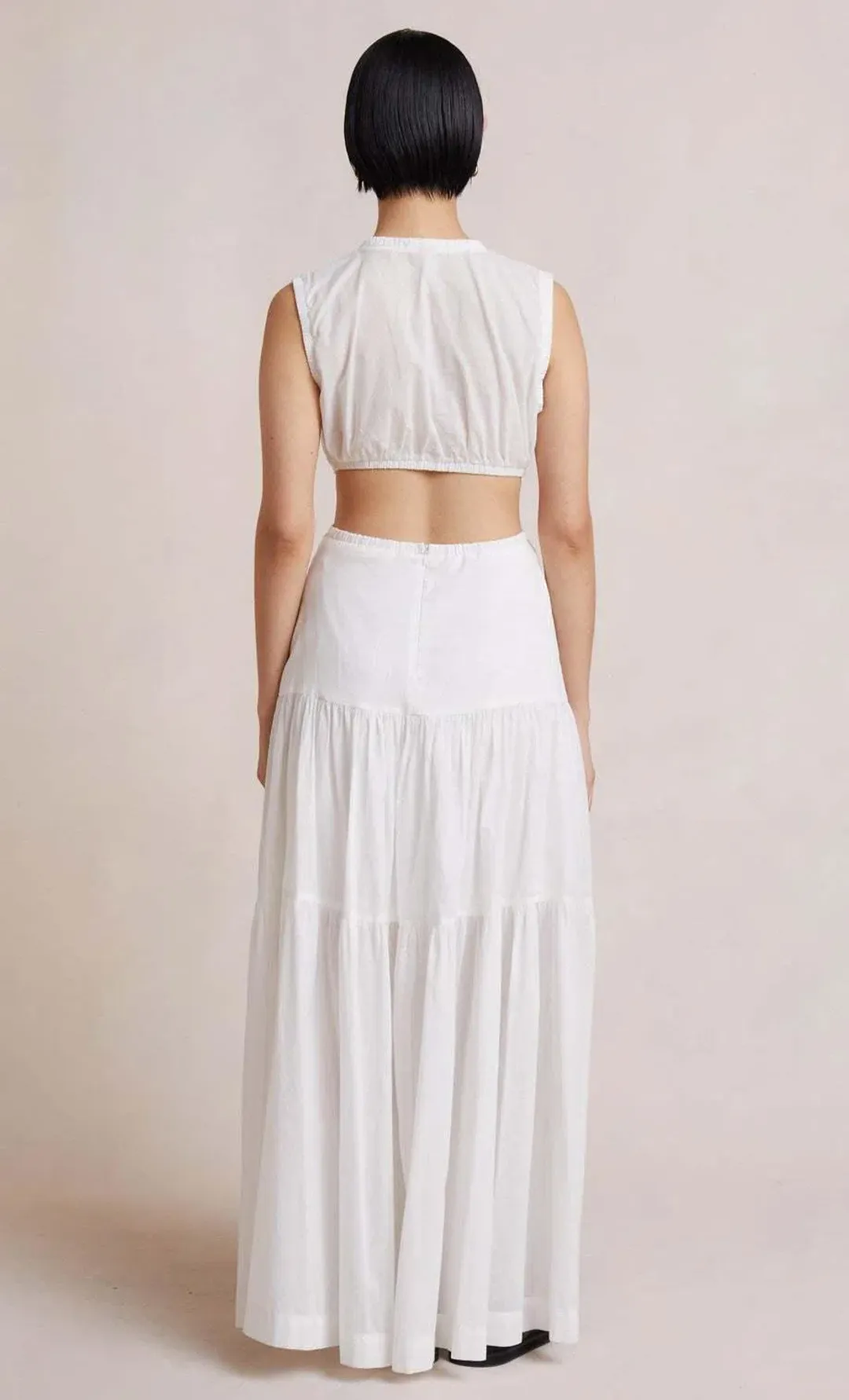 Bec & Bridge Desert Plain Palms Maxi Dress White Size 6 for rent on The Volte - main image