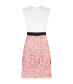 Sandro Gab Lace Mini Dress Pink Size 8 for rent on The Volte - image 6