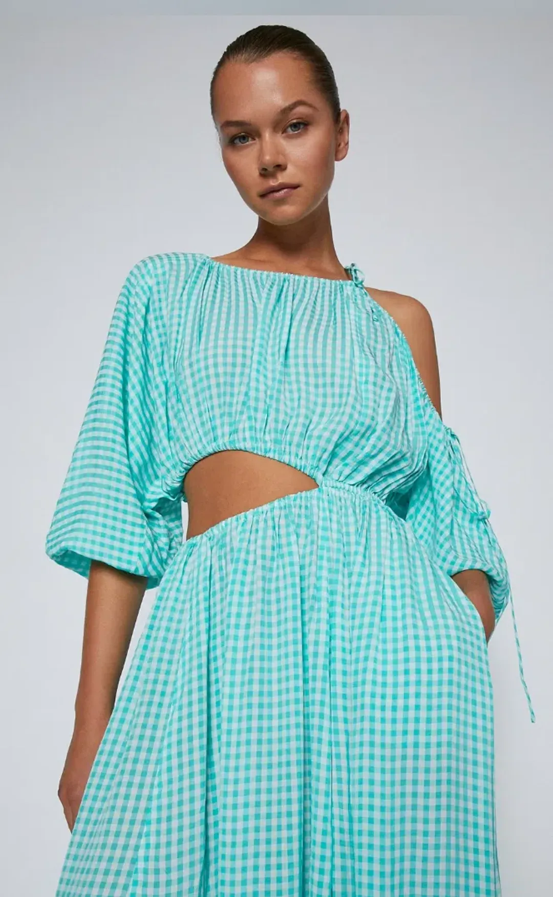 Scanlan Theodore Gingham Draw Cord Dress Mint Size 6 for rent on The Volte - main image