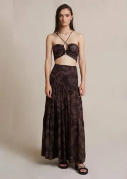 Bec & Bridge Desert Palm Top and Maxi Skirt Set Print Size 8 for rent on The Volte - image 1