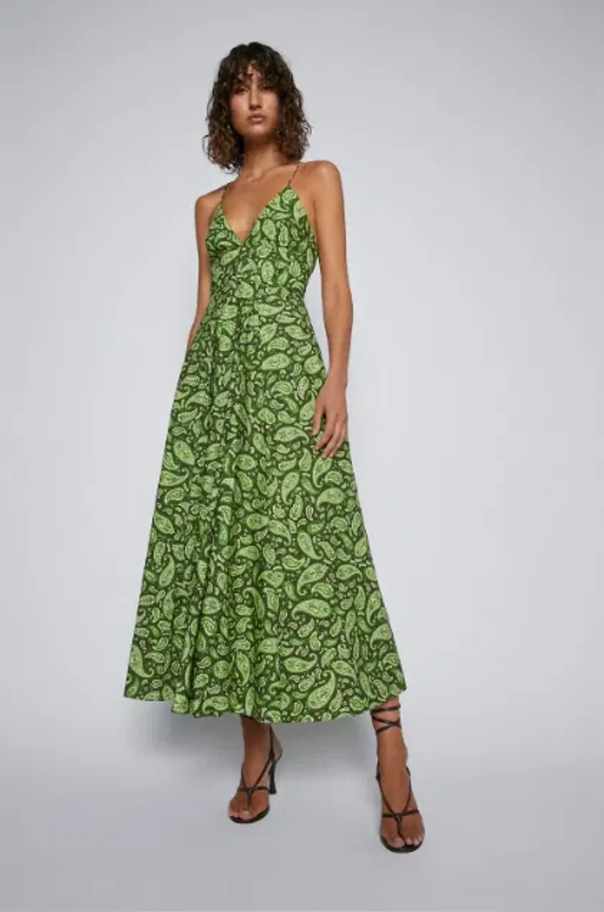 Scanlan Theodore Cttn Paisley Shoestring Dress Print Size 8 for rent on The Volte - main image