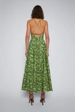 Scanlan Theodore Cttn Paisley Shoestring Dress Print Size 8 for rent on The Volte - image 2