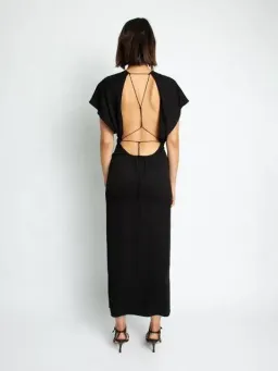Christopher Esber Knot Back Aulenti Tee Dress Black Size 6 for rent on The Volte - image 2