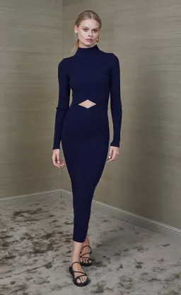 Bec & Bridge Lillian Midi Dress Midnight Blue Size 10 for rent on The Volte - image 2