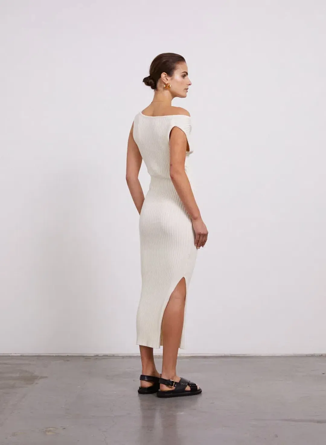 Anna Quan Zanita Midi Dress Cream Size 8 for rent on The Volte - main image