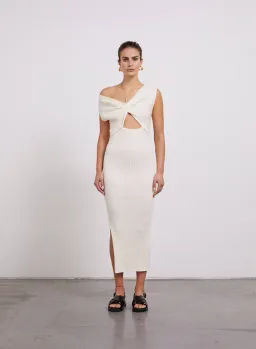 Anna Quan Zanita Midi Dress Cream Size 8 for rent on The Volte - image 1