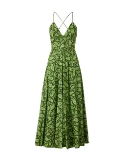 Scanlan Thedore Cotton Paisley Shoestring Dress Print Size AU 8 for rent on The Volte - image 4