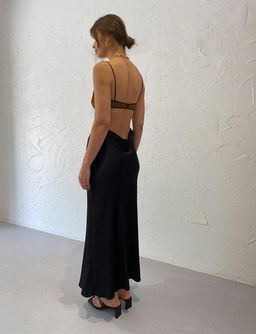 Bec & Bridge Agatha Cut Out Midi Dress Black/Copper Size AU 6 for rent on The Volte - image 3