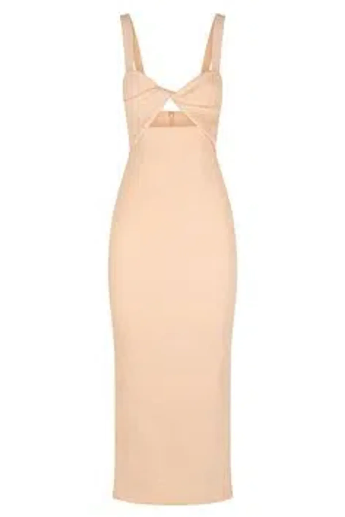 Shona Joy Simone Cut Out Midi Dress Peach Size 8 - Image 2