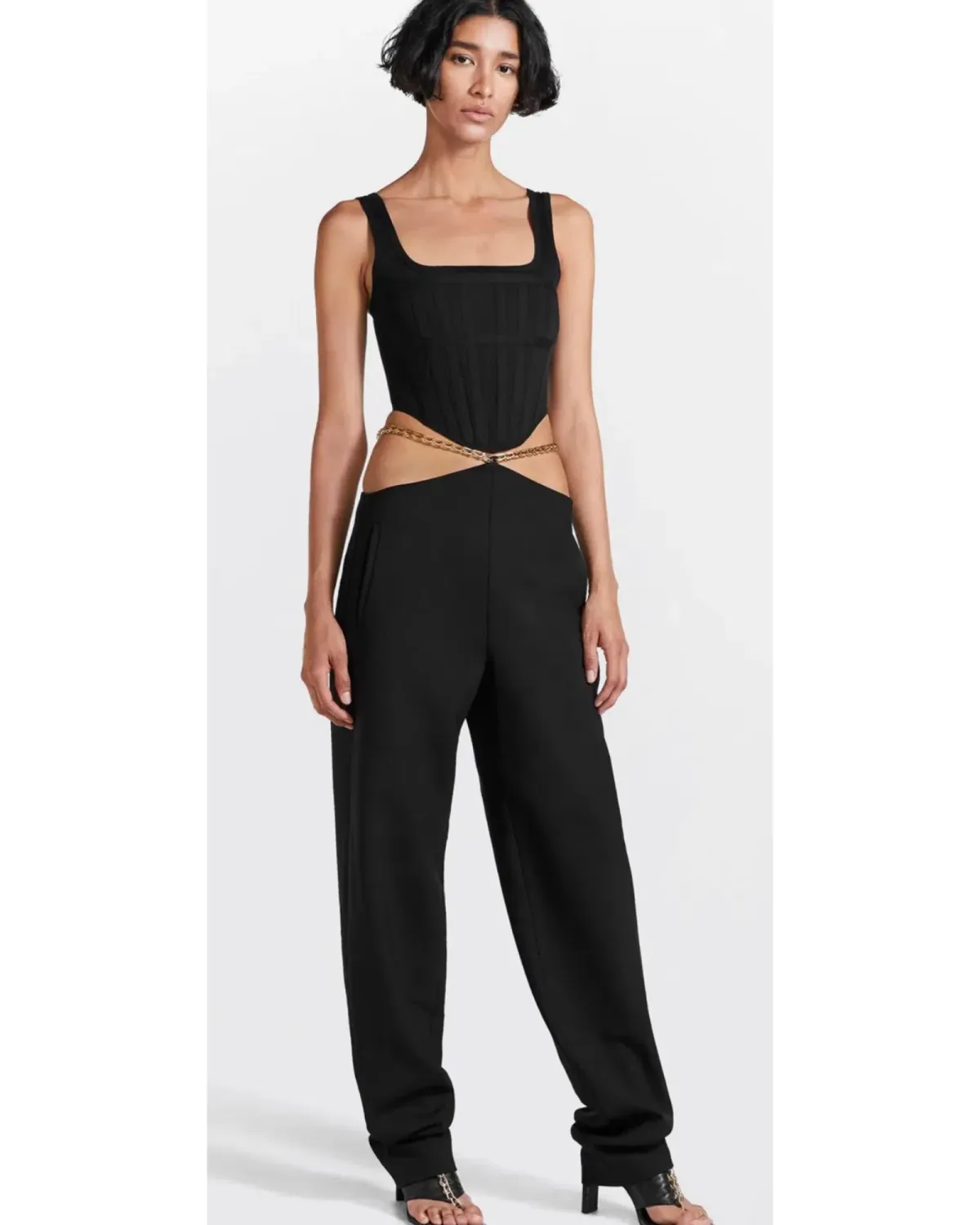 Dion Lee Chain Suspend Pant Black Size AU 8 - Image 1