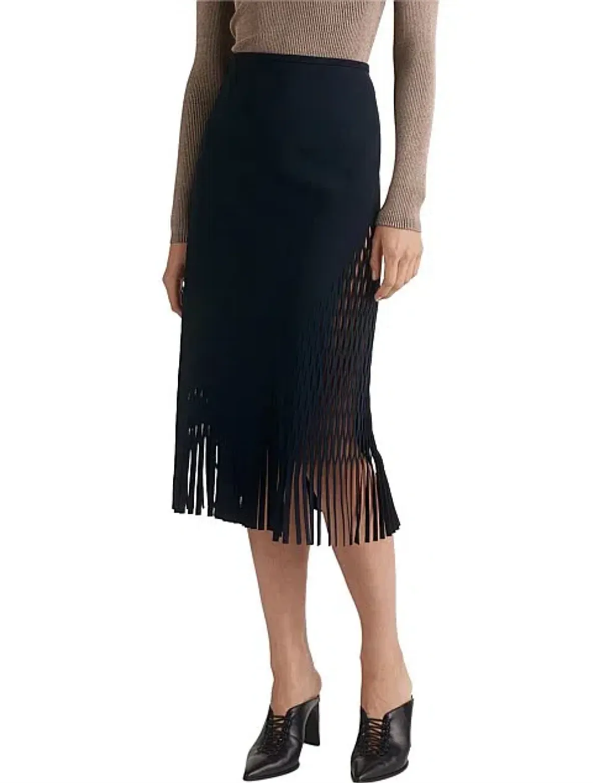 Dion Lee Triangle Perf Skirt Black Size 12 - Image 2