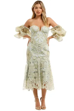 Acler Holland Dress Green Size 6 for rent on The Volte - image 1