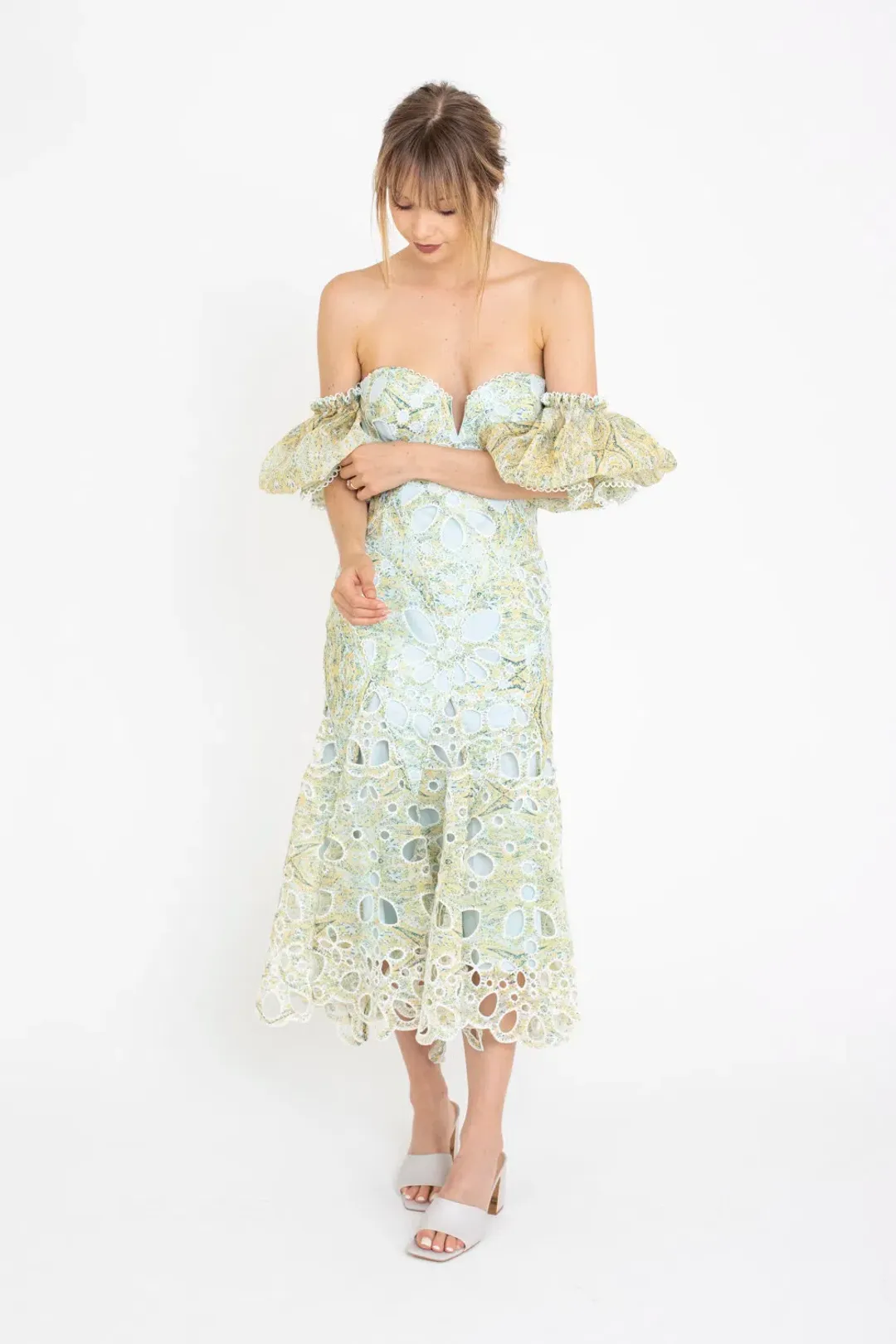 Acler Holland Dress Green Size 6 for rent on The Volte - main image