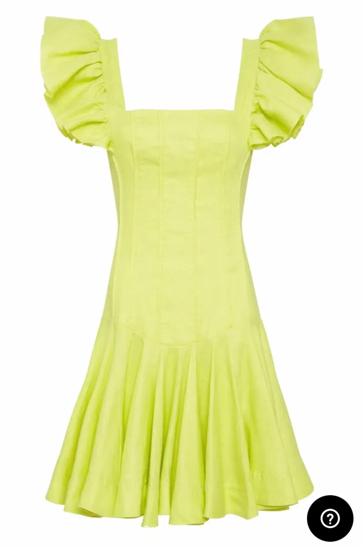 Aje Breathless Frill Sleeve Mini Dress Green Size 12 - Image 4