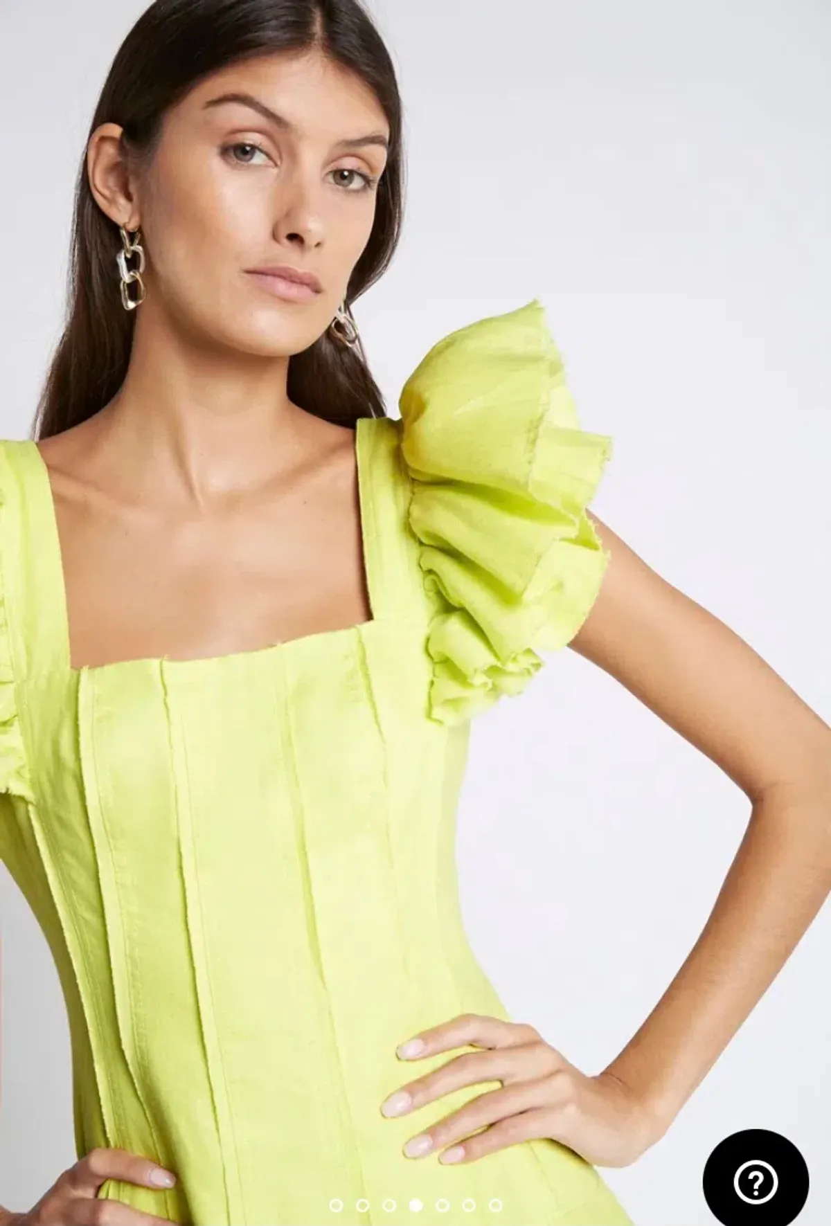 Aje Breathless Frill Sleeve Mini Dress Green Size 12 - Image 6