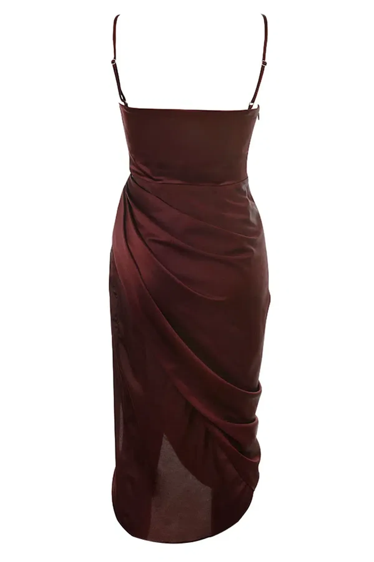 House of CB Reva Satin Balcony Corset Midi Dress Red Size 6 - Image 7