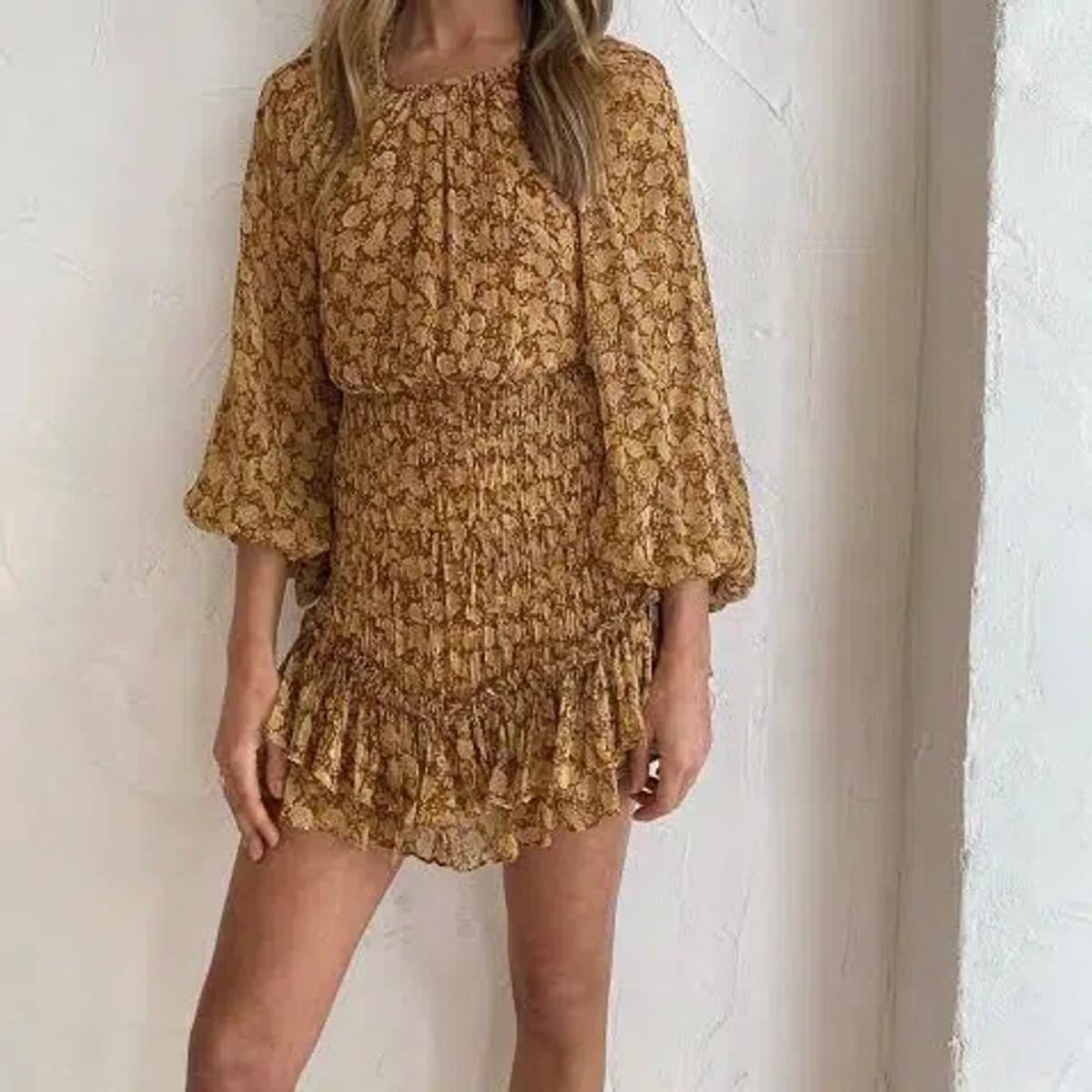 Shona Joy Sunset Cut Out Backless Mini Dress Print Size 10 - Image 3