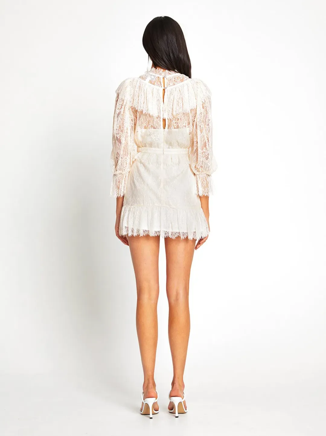 Alice McCall Love My Way Mini Dress Cream Size AU 8 for rent on The Volte - main image