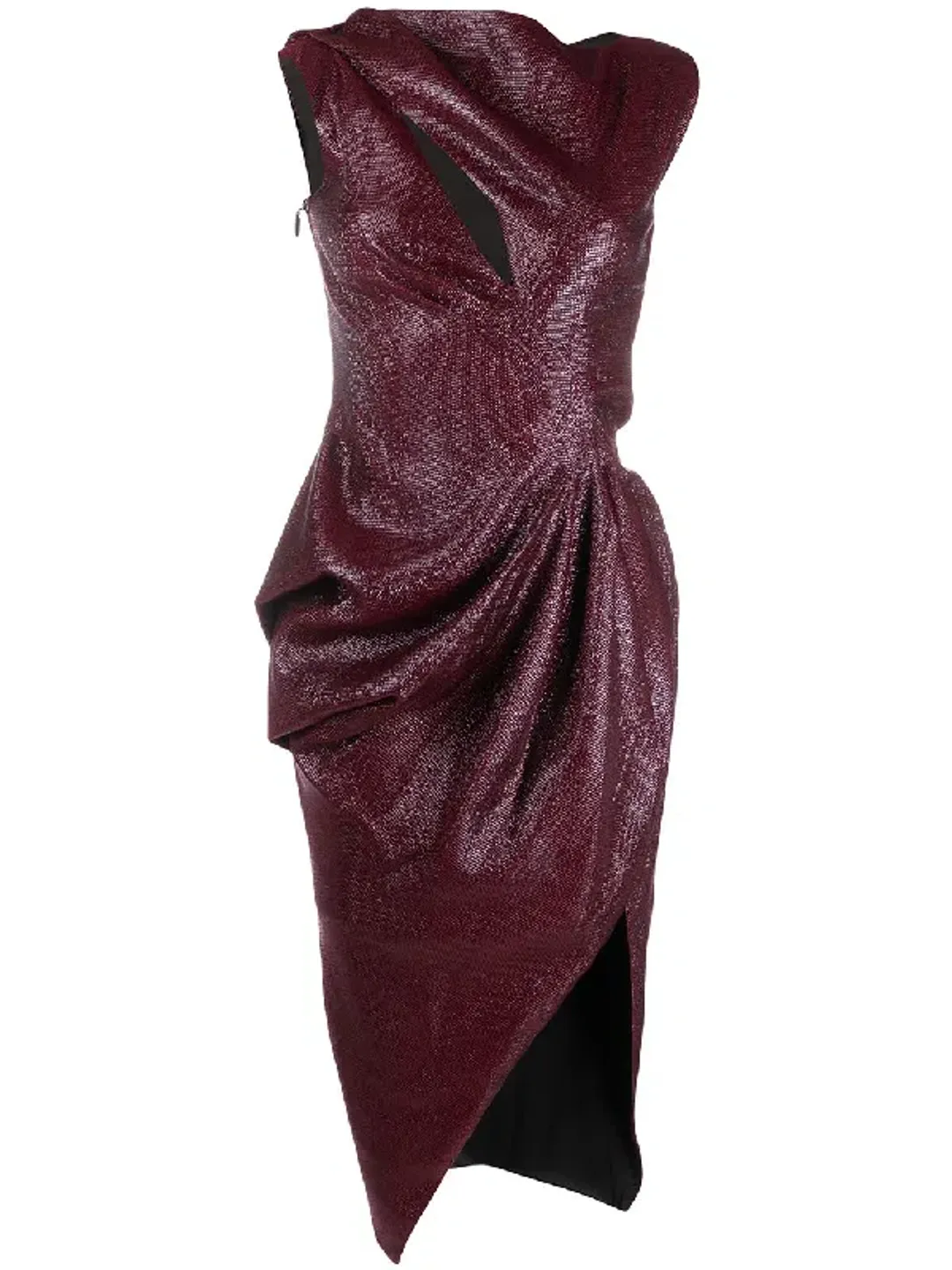 Toni Maticevski Connector Dress Burgundy Size 6 for rent on The Volte - main image