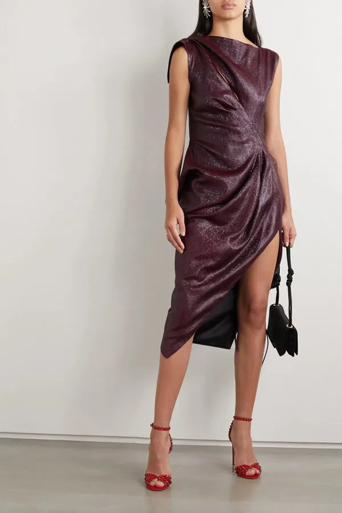 Toni Maticevski Connector Dress Burgundy Size 6 - Image 3