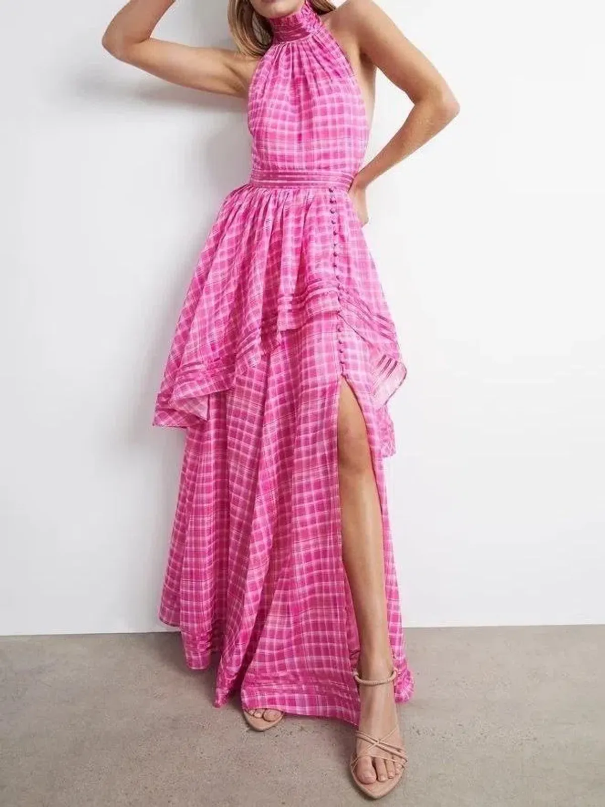 Aje Bungalow Sienna Dress Pink Size 12 for rent on The Volte - main image