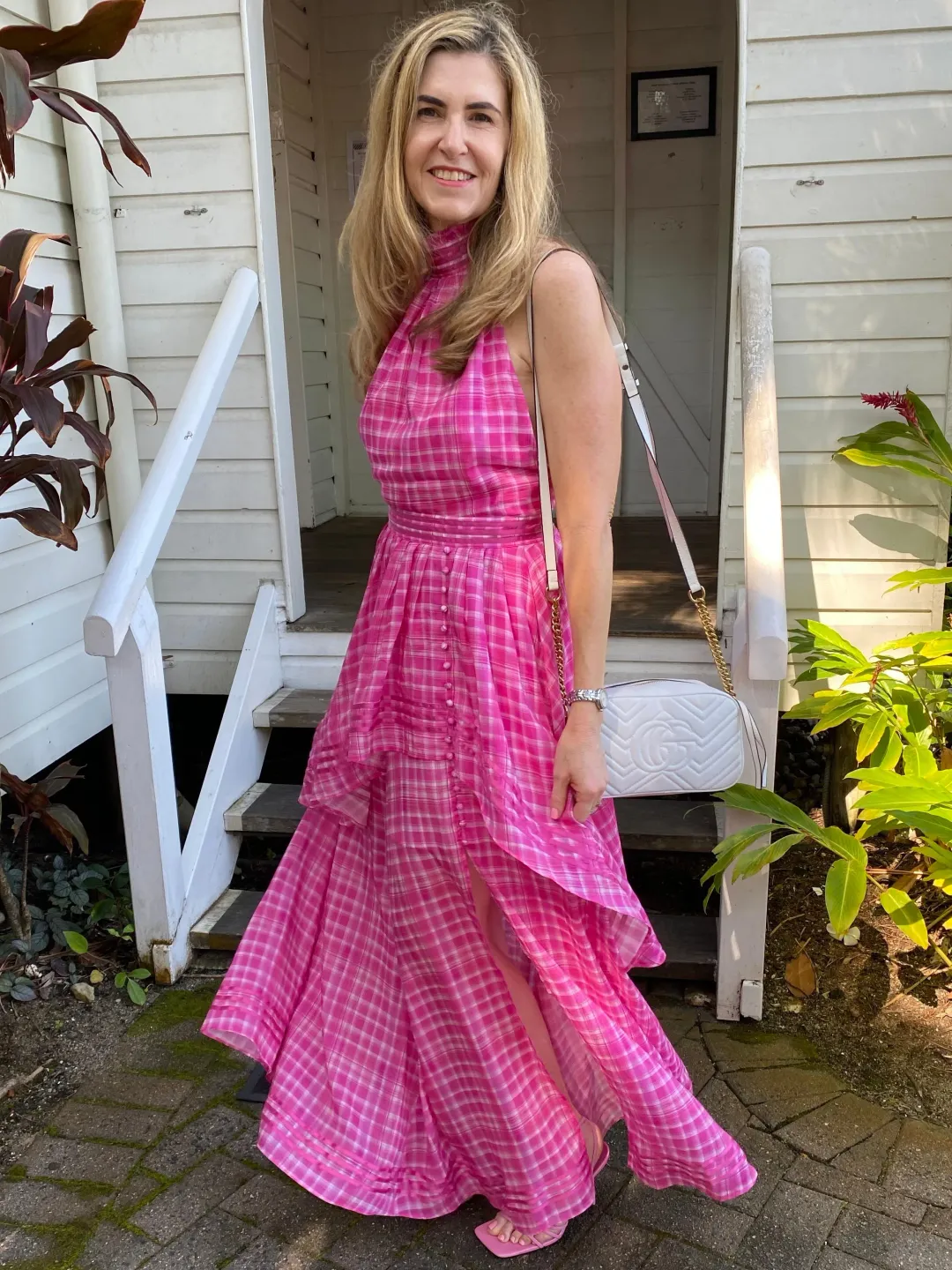 Aje Bungalow Sienna Dress Pink Size 12 for rent on The Volte - main image