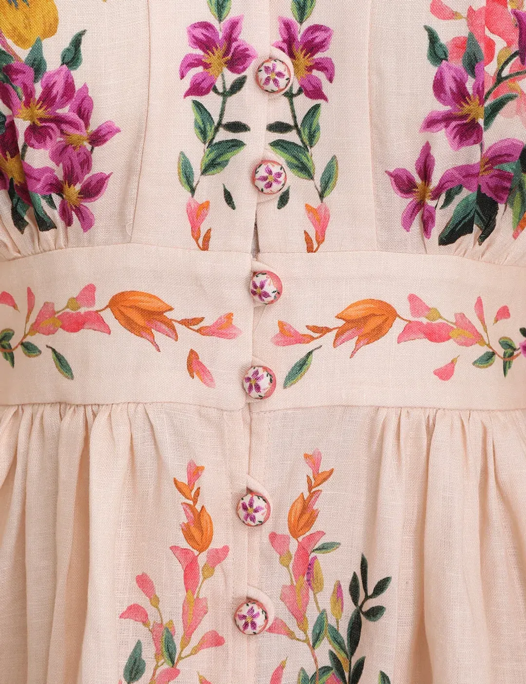 Zimmermann Tropicana Plunge Mini Dress Print Size 14 for rent on The Volte - main image