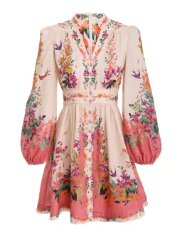 Zimmermann Tropicana Plunge Mini Dress Print Size 14 for rent on The Volte - image 3