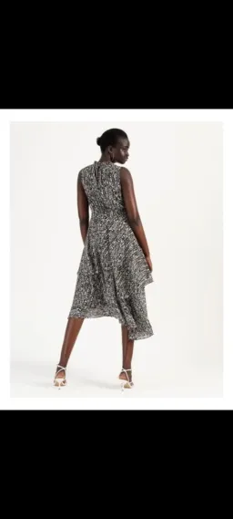 Wayne Cooper Tiered Frill Midi Ggt Dress Droplets Print for rent on The Volte - image 7