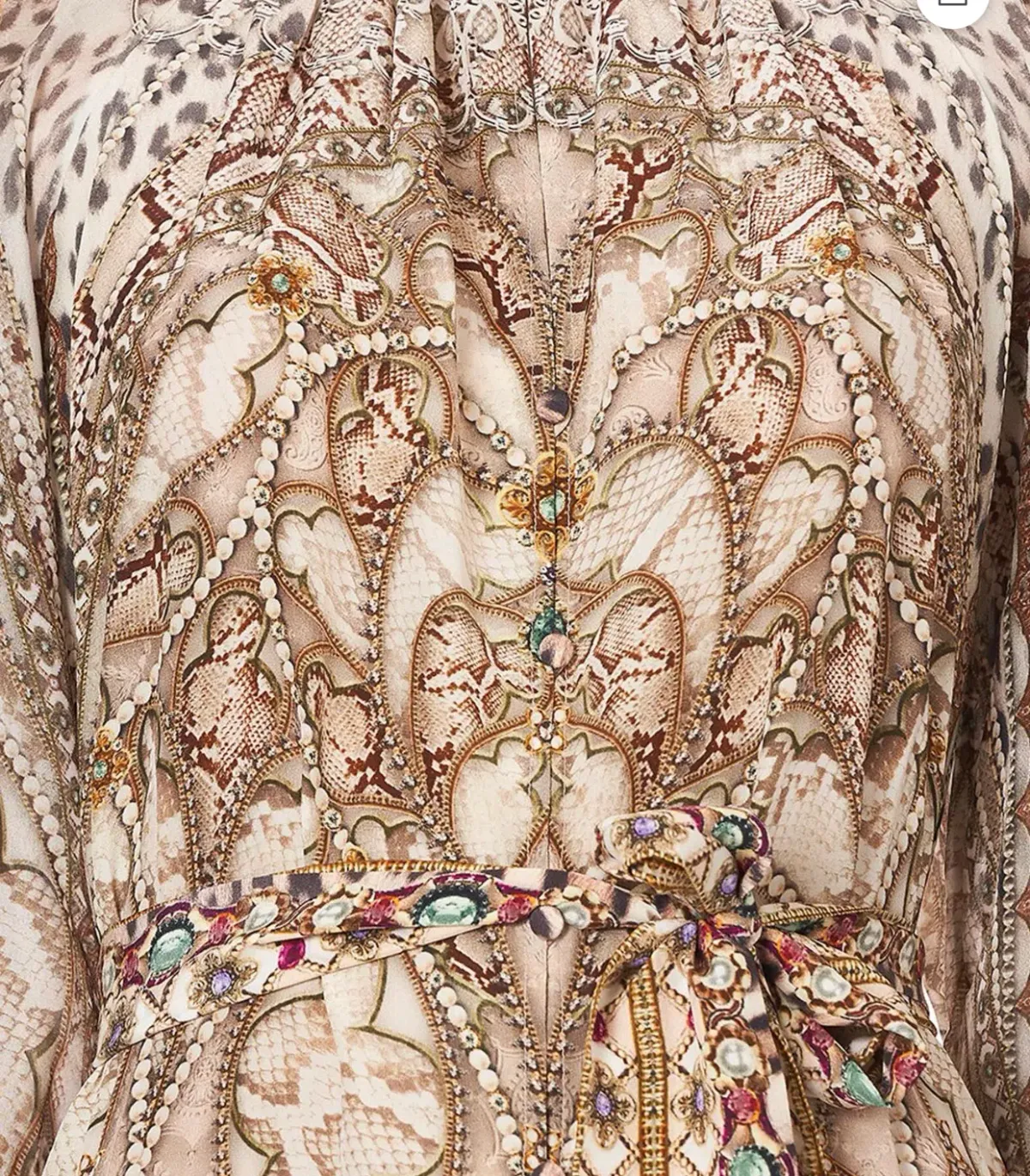 Camilla All is Nouveau Raglan Sleeve Midi Shirt Dress Print Size L - Image 4