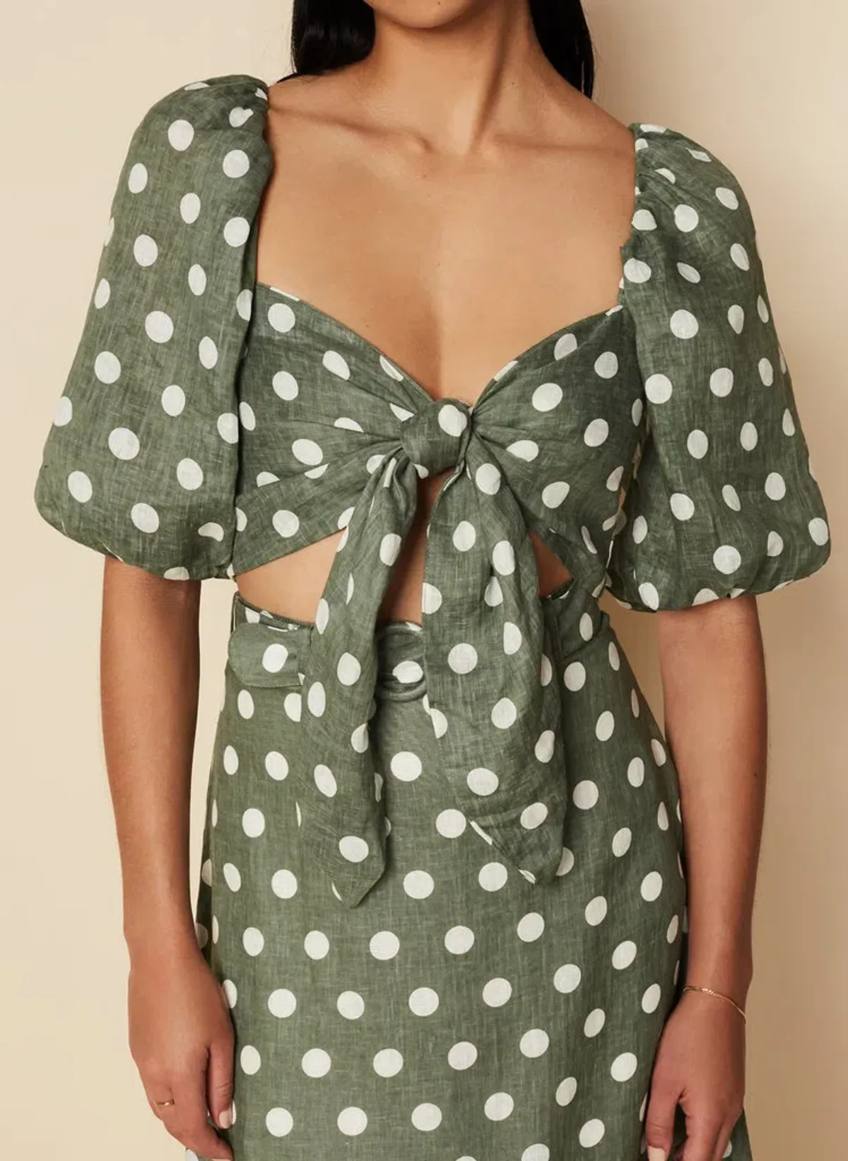 Faithful The Brand Idrisy Top and Devon Midi Skirt Set - Emelda Dot Print - Image 3