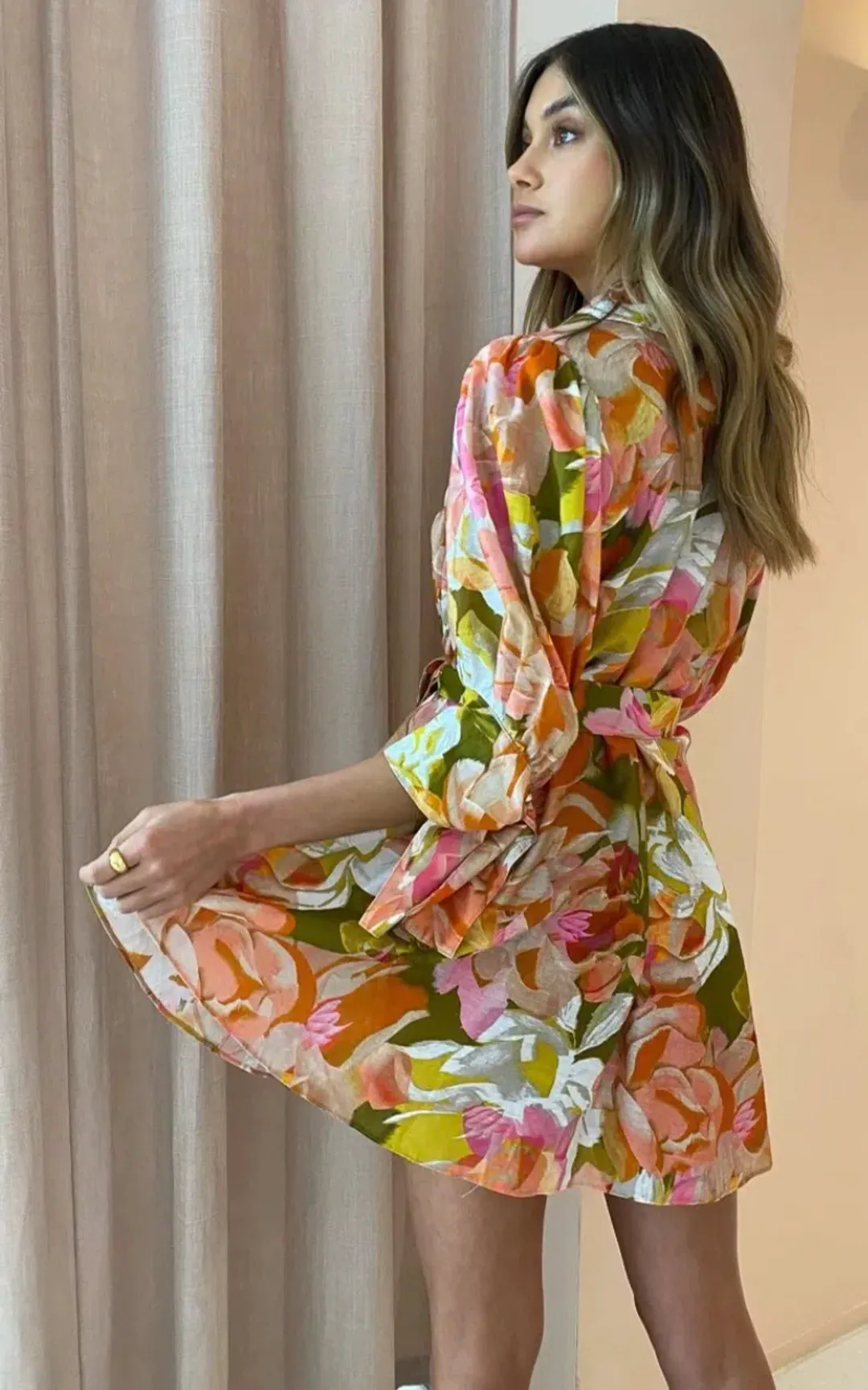 Acler Hendrix Dress Print Size 6 for rent on The Volte - main image