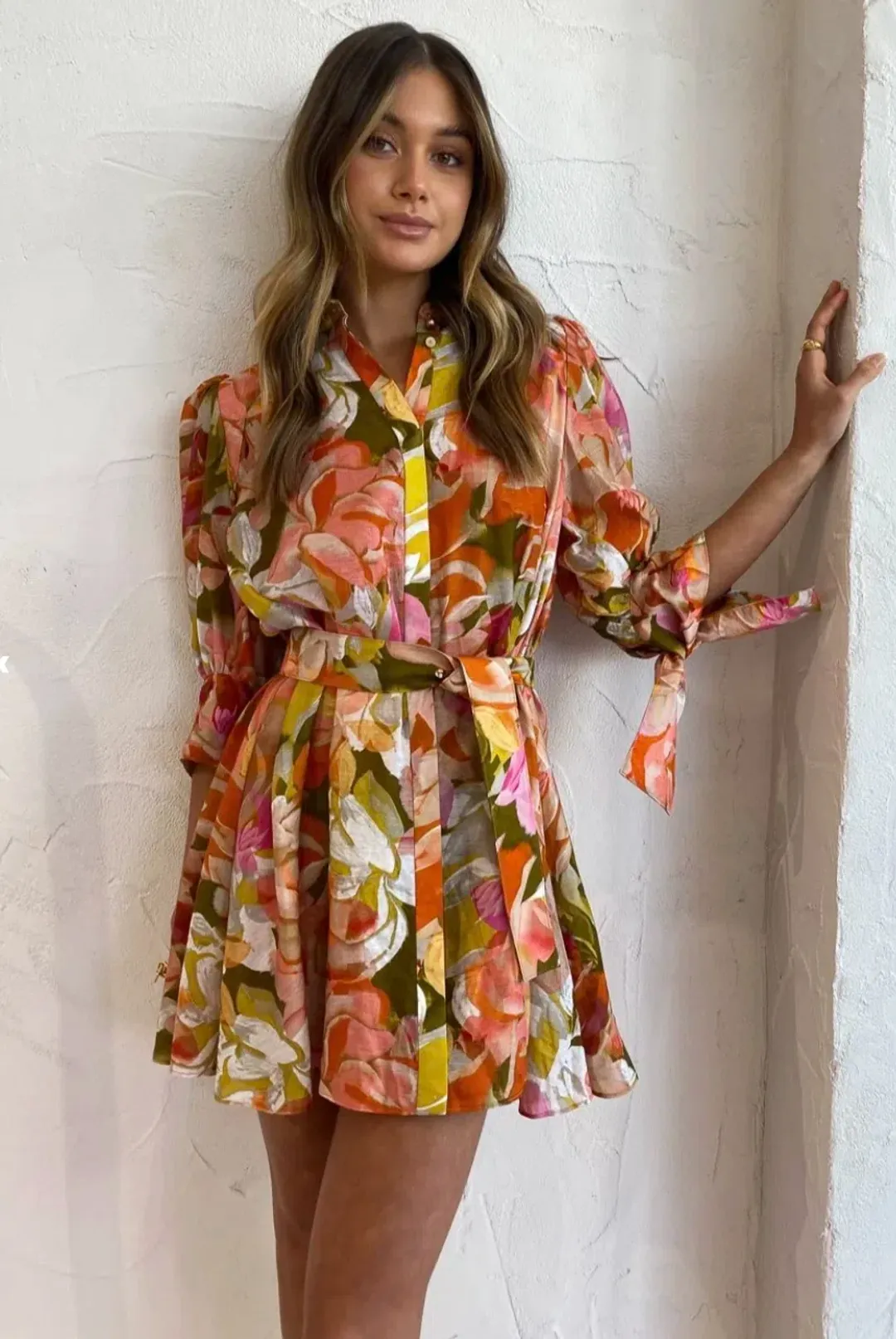Acler Hendrix Dress Print Size 6 for rent on The Volte - main image