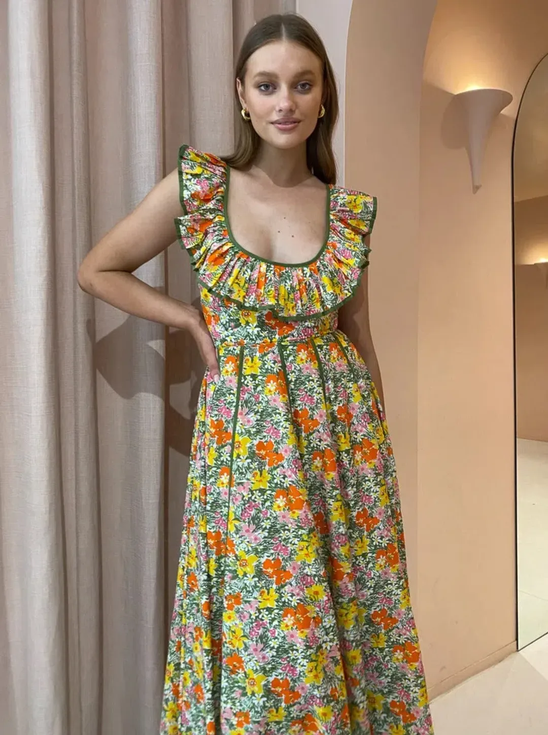 Alemais - Cabana Print - Midi Dress - Size 14 for rent on The Volte - main image