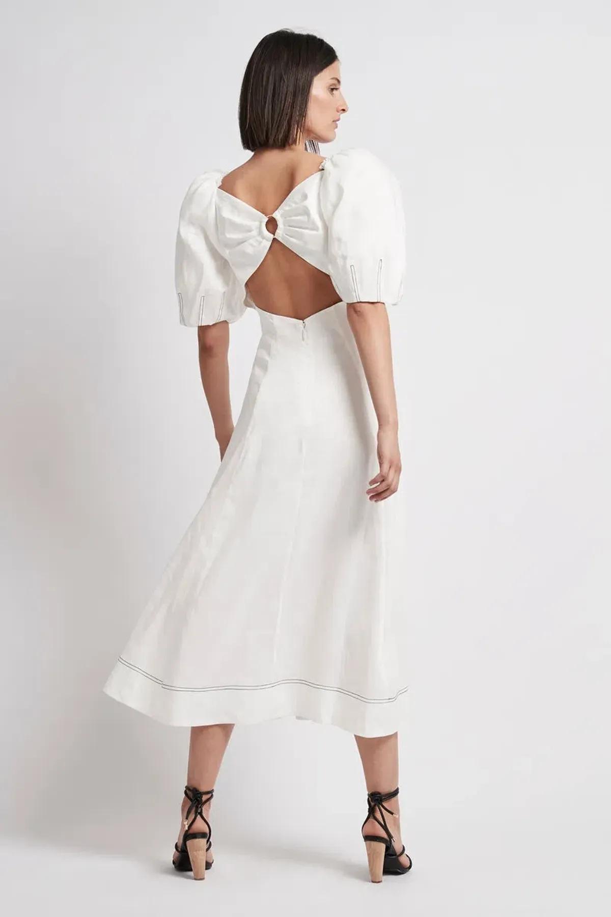 Aje Grove Midi Dress White Size 4 - Image 3