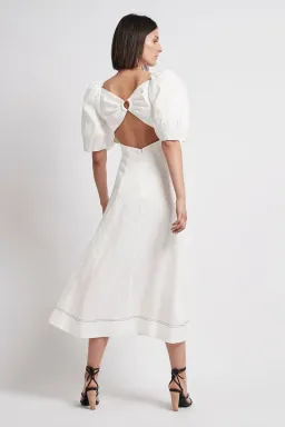 Aje Grove Midi Dress White Size 4 for rent on The Volte - image 3